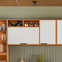 Ver imagem 7 de Armario Aereo Nicho 2p 120 Cm 12637 Raven Freijo Off White Pln