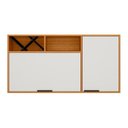 Ver imagem 1 de Armario Aereo Nicho 2p 120 Cm 12637 Raven Freijo Off White Pln