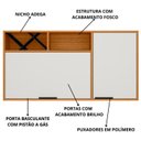 Ver imagem 3 de Armario Aereo Nicho 2p 120 Cm 12637 Raven Freijo Off White Pln