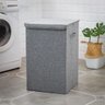 Cesto de Roupas Organizador Dobrável Multiuso Lavanderia Banheiro:cinza - 1