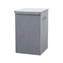 Ver imagem 5 de Cesto de Roupas Organizador Dobrável Multiuso Lavanderia Banheiro:cinza