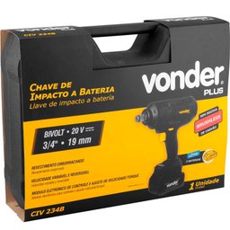 Chave de Impacto Vonder Civ234b Brushless 3/4" 1280nm com Carregador 2 Baterias 20v 4ah e Maleta 60. - 5