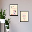 Ver imagem 1 de Kit 2 Quadros Lavanderia - Deixe Suas Roupas Aqui 33x24cm - com Vidro:madeira Branca