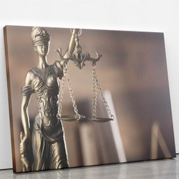 Balança Justiça Deusa Têmis Direito Quadro Canvas 120x80cm - 2