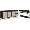 Ver imagem 1 de Conjunto Aparador e Buffet Palhinha 28936x28935 Linha Oslo Nero Artesano