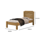 Ver imagem 2 de Cama de Solteiro Sofia Nature de Mdf Resistente