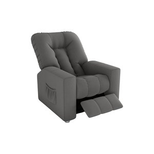 Cadeira Polly do Papai e do Vovô para Descanso - Reclinável - Suede - Sv Decor:cinza