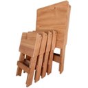 Ver imagem 2 de Kit Mesa Dobrável Quadrada Pinus 60x57cm e 4 Banquetas Cerejeira Volpato
