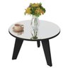 Mesa de Centro Espanha Tampo em Espelho Redonda Preto Artely Móveis - 4