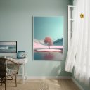 Ver imagem 1 de Quadro Decorativo Árvore Sozinha 70x50cm Mold Branca