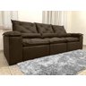 Sofá 4 e 5 Lugares Retrátil e Reclinável 2,90 Metros Alpoim Estofados Marrom 200 Athenas - 3