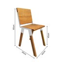 Ver imagem 6 de Conjunto de Mesa Industrial Bernardo Madeira Maciça 1,50Mx90cm com Ferragem Branca e 4 Cadeiras Detr