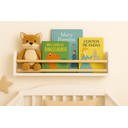 Ver imagem 1 de Prateleira Infantil Branca de Mdf 50x10 Cm – Ideal para Organização de Livros e Decoração