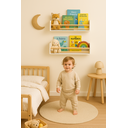 Ver imagem 6 de Prateleira Infantil Branca de Mdf 50x10 Cm – Ideal para Organização de Livros e Decoração