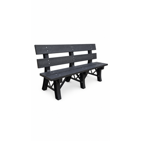Banco Jardim Madeira Plástica Black com 3 Lugares 150cm Lanci / Lc-01 Black