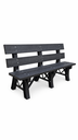 Ver imagem 1 de Banco Jardim Madeira Plástica Black com 3 Lugares 150cm Lanci / Lc-01 Black
