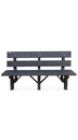 Ver imagem 2 de Banco Jardim Madeira Plástica Black com 3 Lugares 150cm Lanci / Lc-01 Black