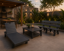 Ver imagem 4 de Banco Jardim Madeira Plástica Black com 3 Lugares 150cm Lanci / Lc-01 Black