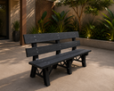 Ver imagem 3 de Banco Jardim Madeira Plástica Black com 3 Lugares 150cm Lanci / Lc-01 Black