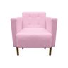 Kit 2 Poltronas Isa Decorativa Escritório Suede Rosa Bebê D03 - 3