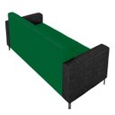 Ver imagem 7 de Sofá Living Decorativo Houston 2 Lugares 180cm Pés em Metal Veludo/ Pu Verde/ Preto G33 - Gran Belo