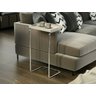 Apoio Lateral para Sofá Bandeja sem Espelho Porta Copos Base Metal Decoração de Sala - Off / Prata - 1