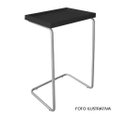 Ver imagem 3 de Apoio Lateral para Sofá Sala Bandeja sem Espelho Porta Copos Base Metal Decoração - Preta / Prata