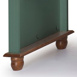 Escrivaninha 3 Gavetas Suporte Teclado e Divisor de Ambiente 50605 Linz Moveis - Verde Musgo/imbuia - 3