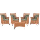 Ver imagem 1 de 4 Poltronas e 1 Mesa Igapó em Alumínio Pintura Marrom Corda Náutica Estofado 5