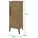 Ver imagem 2 de Balcão / Aparador Tok. 1 Porta Pés Retrô para Bebedouro / Recepção / Cozinha Cor Freijó Rústico Amad