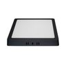 Painel de LED Blumenau Quadrado de Sobrepor 18W Bivolt Preto 3000K - Luz Amarela - 2