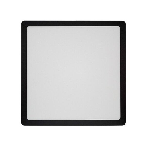 Painel de Led Blumenau Quadrado de Sobrepor 24W Bivolt Preto 6500K - Luz Branca