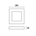 Ver imagem 3 de Painel de Led Blumenau Quadrado de Sobrepor 24W Bivolt Preto 3000K - Luz Amarela