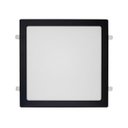 Ver imagem 1 de Painel de Led Blumenau Quadrado de Embutir 24W Bivolt Preto 3000K - Luz Amarela