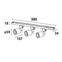 Ver imagem 3 de Trilho com 3 Spots LED Blumenau 15W Bivolt Preto 3000K - Luz Amarela