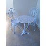 Conjunto de Mesa para Jardim Chinês com Mesa Pé Central e 2 Cadeiras em Alumínio Fundido Unifer Móve - 1
