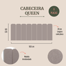 Cabeceira Queen 160x60 Cama Box Modulada Arredondada Linho Castor - 2
