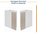 Ver imagem 5 de Balcão Planejado Suspenso 1 Porta 30cm sem Tampo Ipanema CabeCasa MadeiraOriginals Branco/Fendi Trama