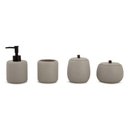 Ver imagem 2 de Kit para Lavabo em Cerâmica Cinza com 4 Peças - Mart