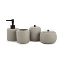 Ver imagem 1 de Kit para Lavabo em Cerâmica Cinza com 4 Peças - Mart