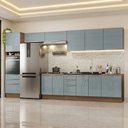Ver imagem 1 de Armário de Cozinha Completa 400 cm Rustic/Cinza Lux Madesa 02