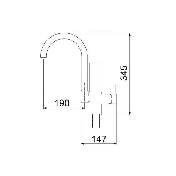 Torneira Misturador Lorenzetti Acqua Due Class 2243 C24 Com Filtro de Bancada Cromada - 3