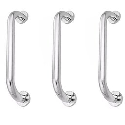 Alça de Apoio 30 cm Kit 3 unidades Barra Inox Cadeirante Deficiente Idoso Acessibilidade Banheiro Co - 1