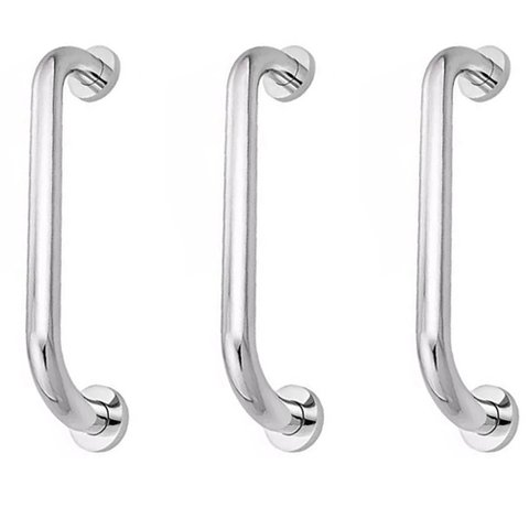Alça de Apoio 30 cm Kit 3 unidades Barra Inox Cadeirante Deficiente Idoso Acessibilidade Banheiro Co
