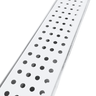 Ralo Linear 5x100 Inox Branco Bolinha com Aro Borda de Piscina Varanda Quintal - 2