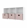 Estante de Nichos com Baús de Coração Samara 100% Mdf (menina Brinquedo Rosa) Woodcore - 7