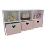 Estante de Nichos com Baús de Coração Samara 100% Mdf (menina Brinquedo Rosa) Woodcore - 3