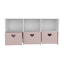 Ver mais imagens de Estante de Nichos com Baús de Coração Samara 100% Mdf (menina Brinquedo Rosa) Woodcore