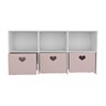 Estante de Nichos com Baús de Coração Samara 100% Mdf (menina Brinquedo Rosa) Woodcore - 8