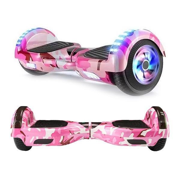 Hoverboard Overboard Skate Elétrico Led Rosa Camuflado Rodas de 6.5" Bluetooth - 3